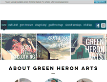 Tablet Screenshot of greenheronarts.com